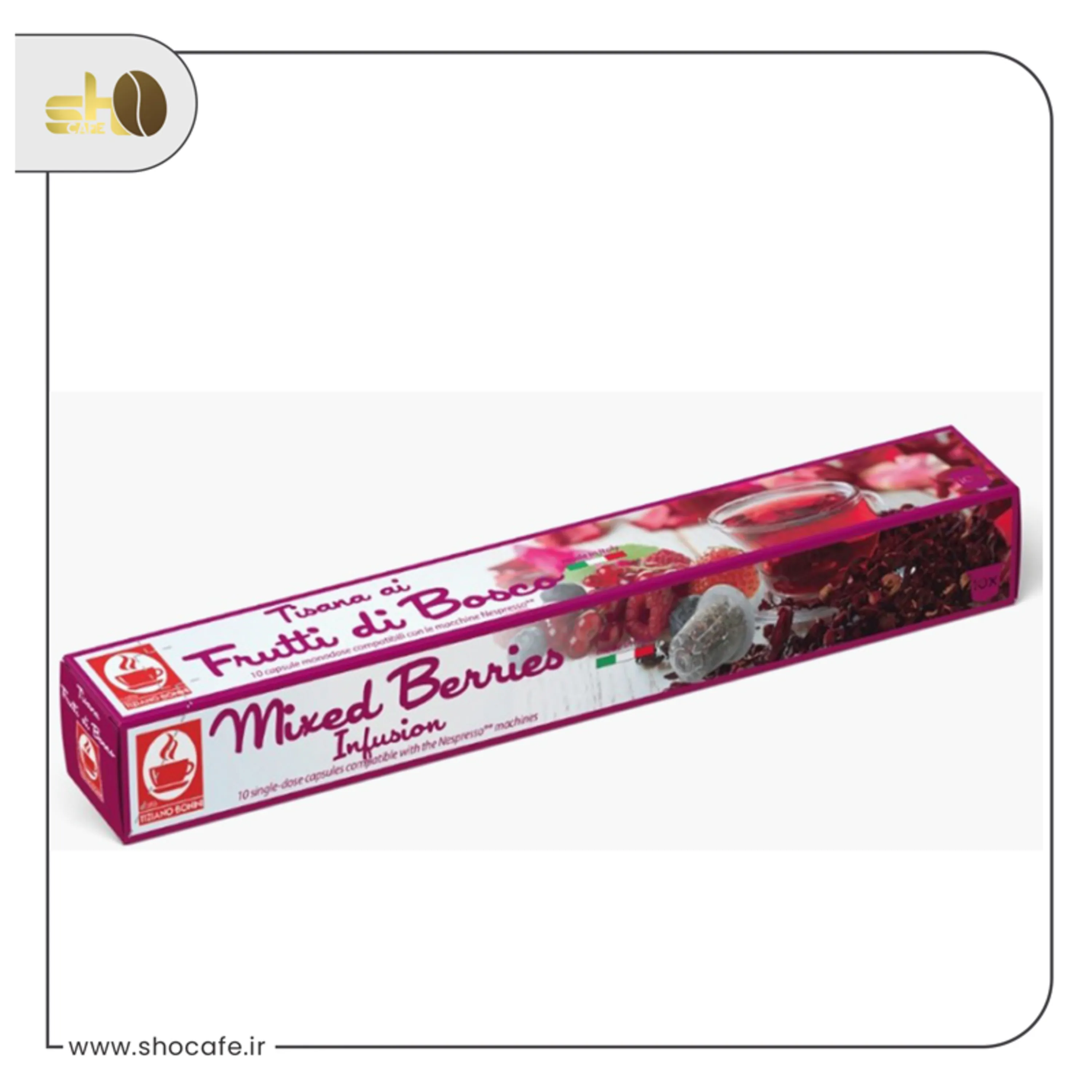 دمنوش کپسولی بونینی مدل توت میکس-10عددی